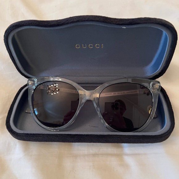 Gucci GG0565S 003 Sunglasses Women\'s Light Blue/Blue Lenses Fashion Cat Eye 54mm main image 3